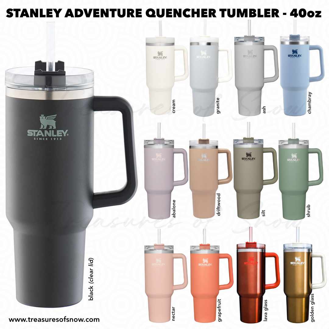 Stanley Quencher Tumbler 40 Oz - Coal (Black/Brown Color)