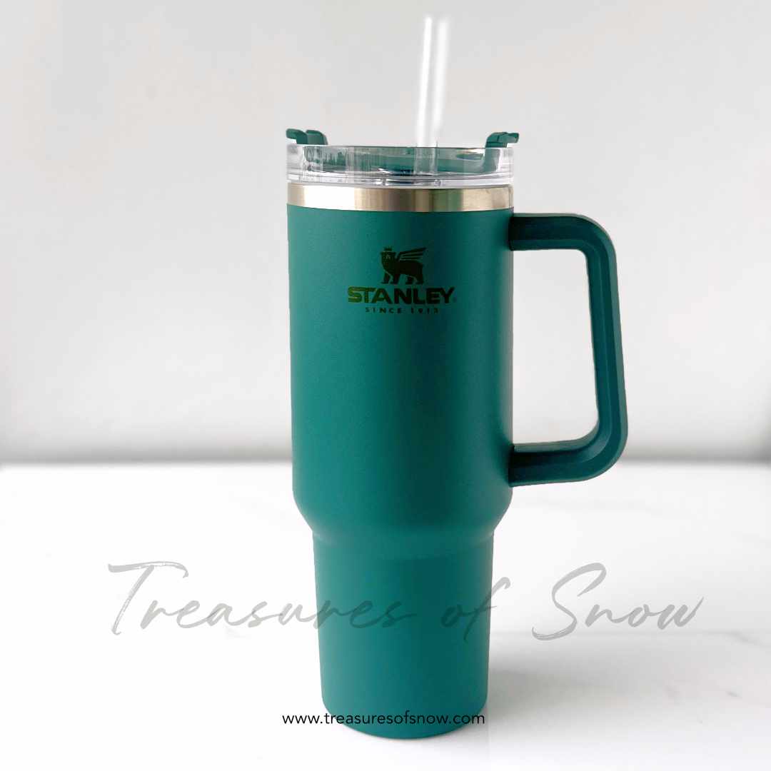 Stanley, Dining, Stanley Adventure Quencher Travel Tumbler Handle Cup 4oz  Seafoam Blue Green New