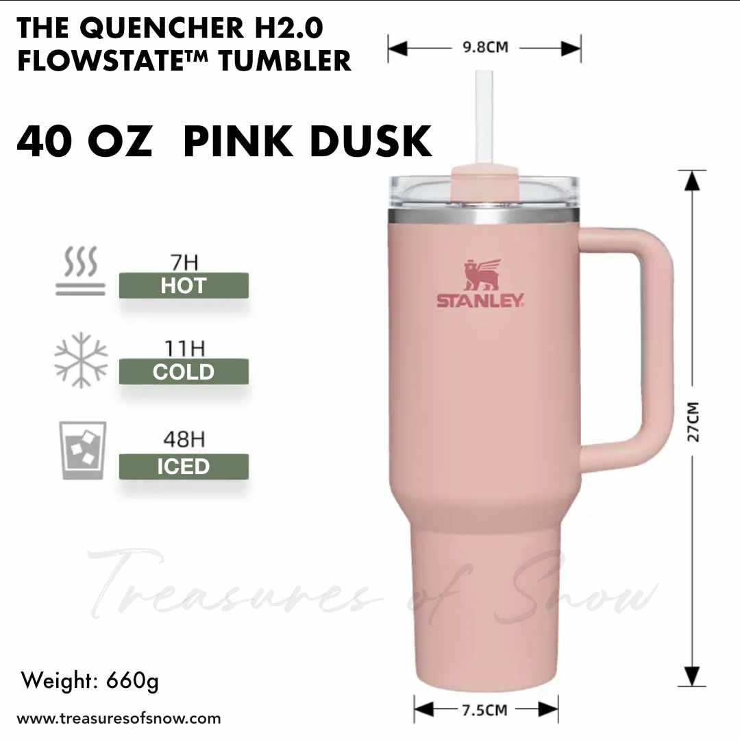 Pink on Pink Stanley Tumbler Rose Quartz 40 Oz 