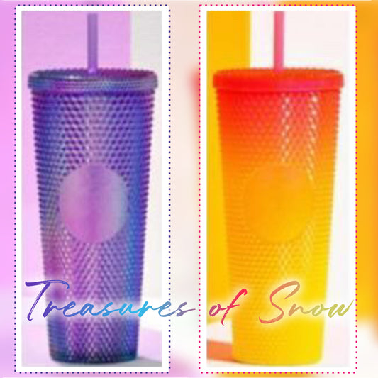 Pink Marble Glass Cold Cup 20oz – Treasures of Snow