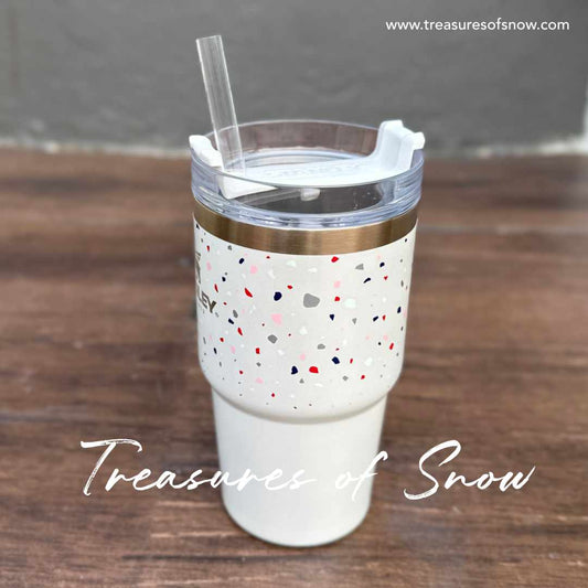 Terrazzo Pearlescent Stanley Tumbler 20oz – Treasures of Snow